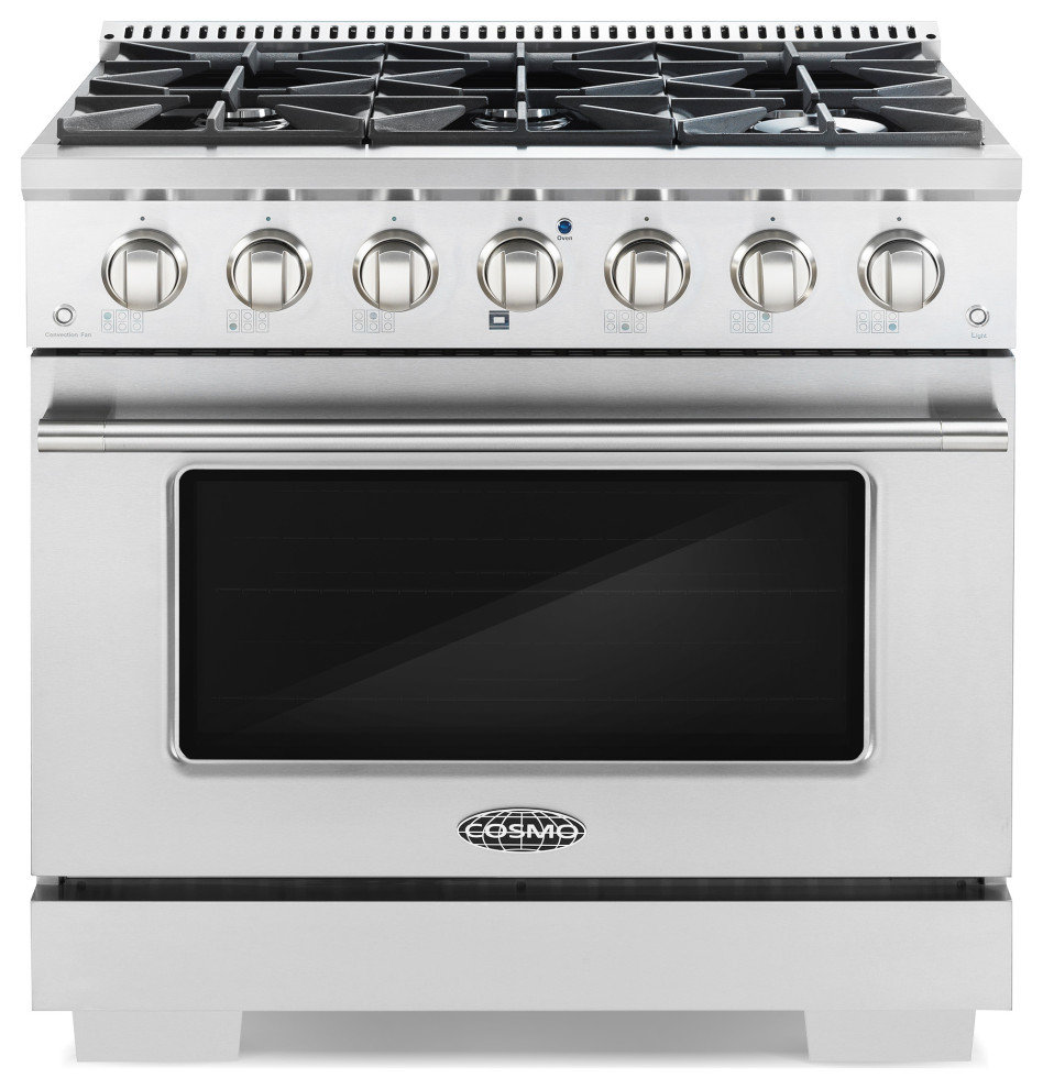 Cosmo 36" Freestanding Gas Range with 6 Italian Made Burners