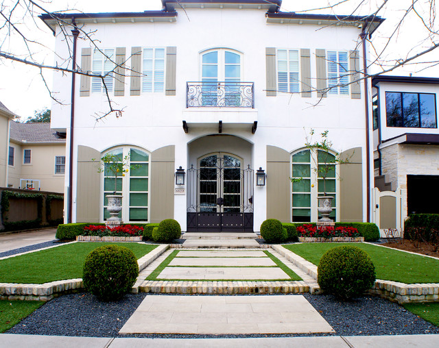 French Contemporary Villa West University, Houston Contemporain