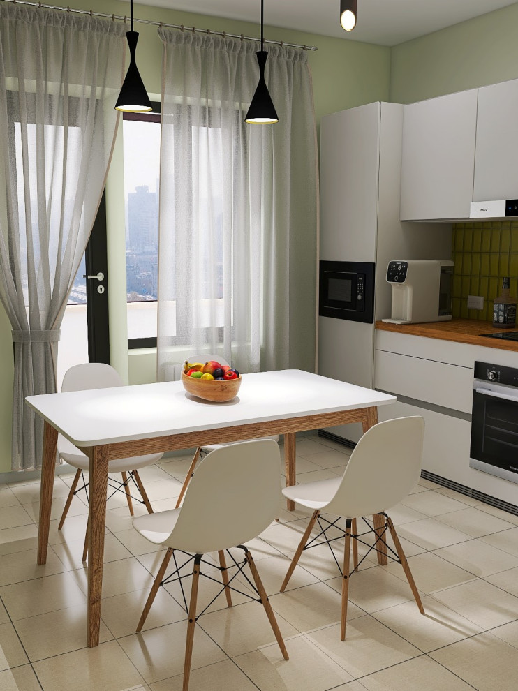 Дизайн-проект двухкомнатной квартиры в стиле mid-century modern