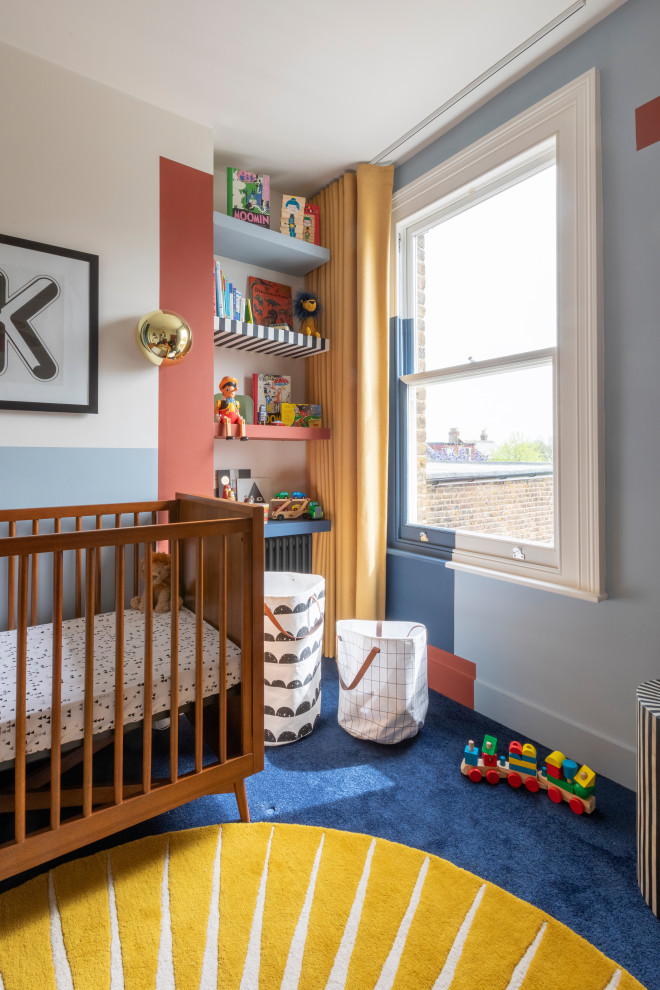 Inspiration for a retro nursery in London.