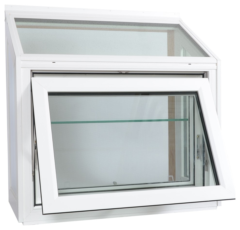 Meadow View Garden Window White, 36"x48", Oak Seat Board, Clear Insulated Glass