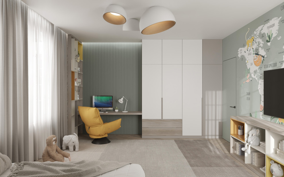 Проект детской комнаты в трехэтажном доме на улице Красная в городе Калининград