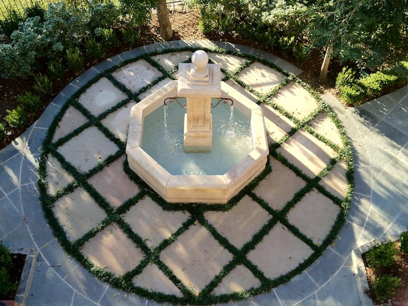 Antique French fountain & patio
