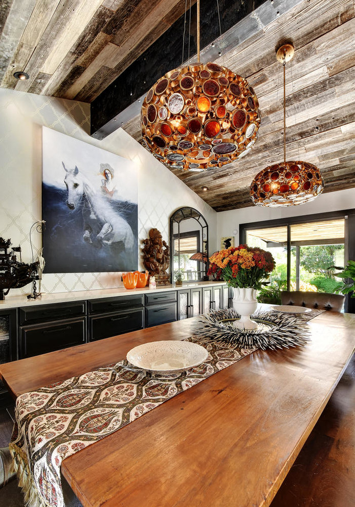Dining room - transitional dining room idea in Austin