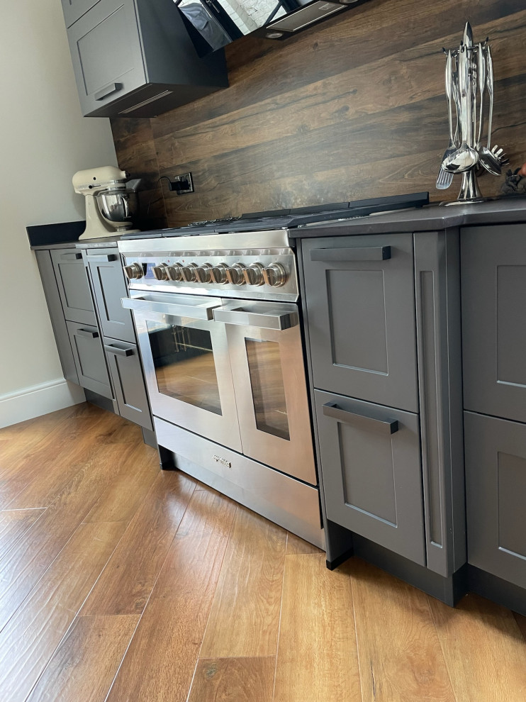 Grey Shaker Kitchen with Dekton worktops fitted in Worcester