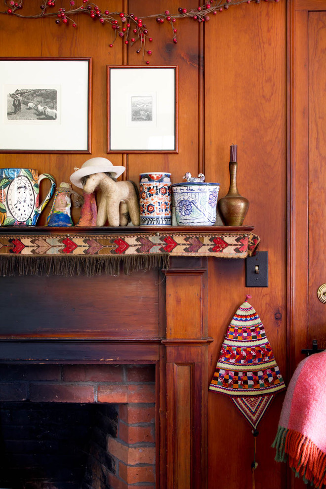 Country home design photo in New York