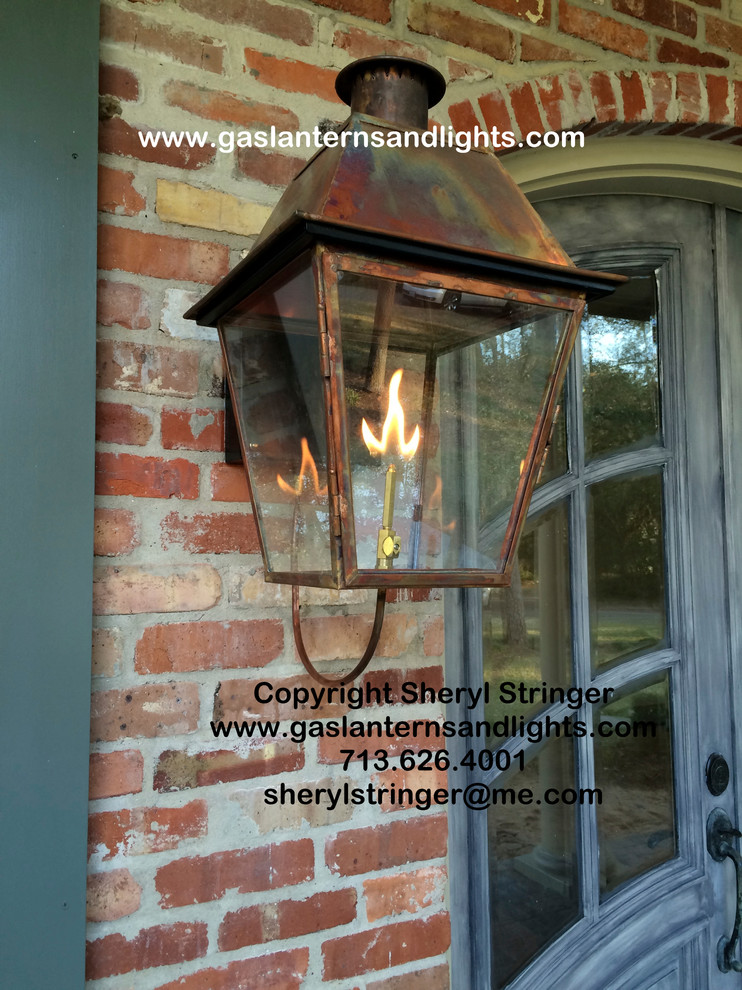 Sheryl's New Orleans Style Gas Lantern on Steel Bracket