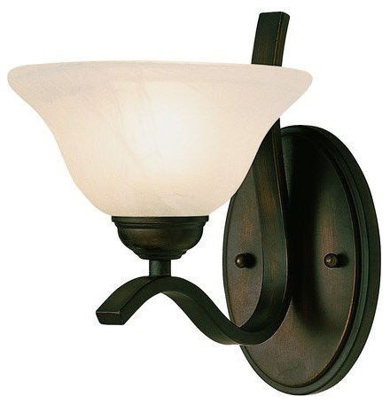 Trans Globe Lighting 2825ROB Rubbed Oil Bronze 1 Light Wall Sconce