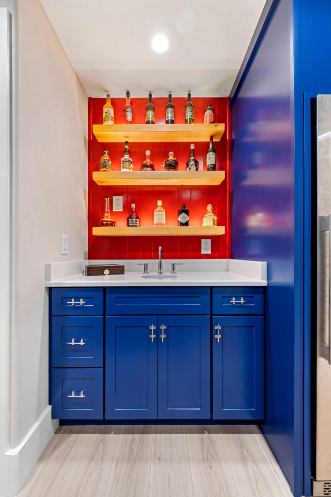 Small Basement Bar Area