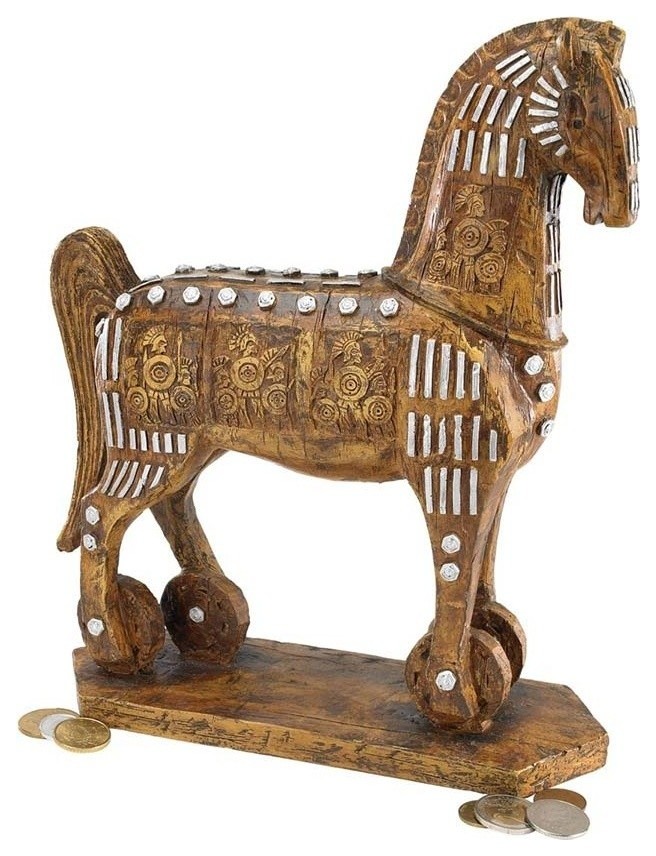 Legendary Trojan Horse Statue Traditional Decorative Objects And