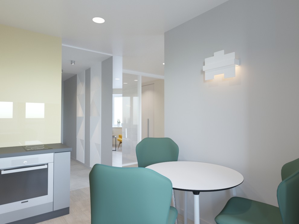 Однокомнатная квартира в желтых тонах