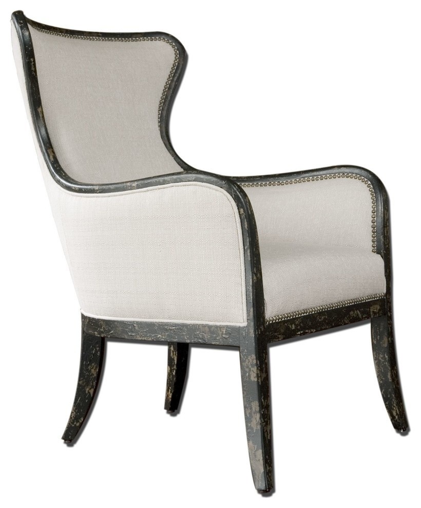White chair with black trim Outlet
