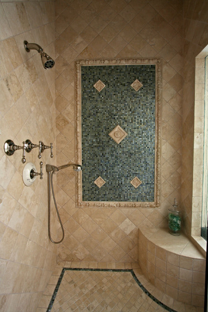  Tile  Bathroom  Shower  Mediterranean Bathroom  San 