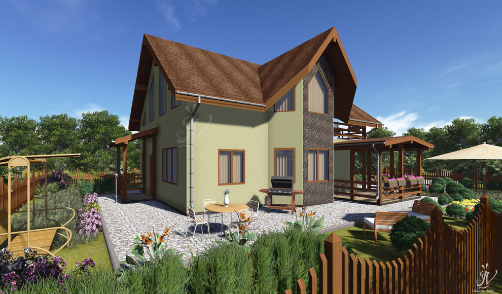 Эскизный проект индивидуального двухэтажного жилого дома в г. Рыбинск