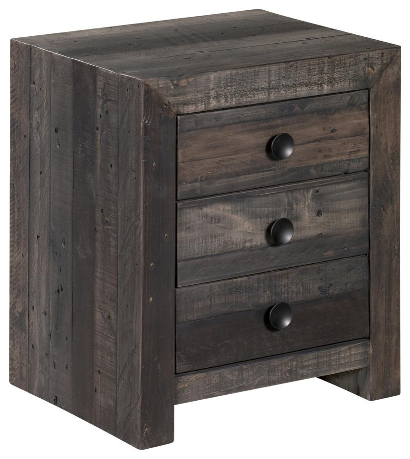 Vintage Nightstand Grey Rustic Nightstands And Bedside Tables by