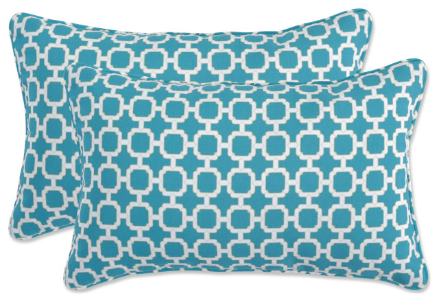 Hockley Rectangle Throw Pillow, Set of 2, Teal