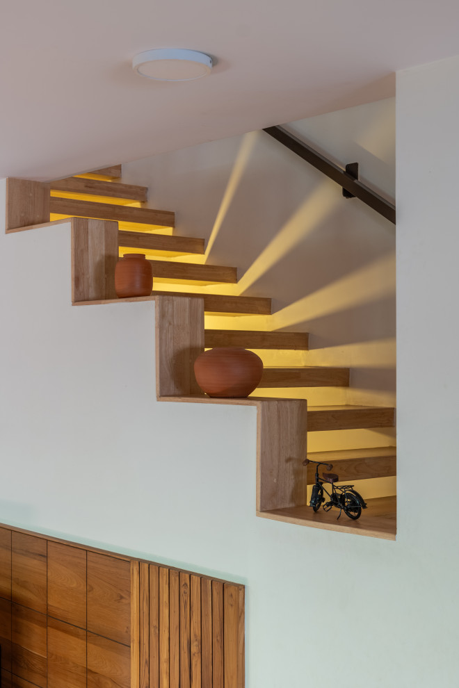 Photo of a modern staircase in Bengaluru.