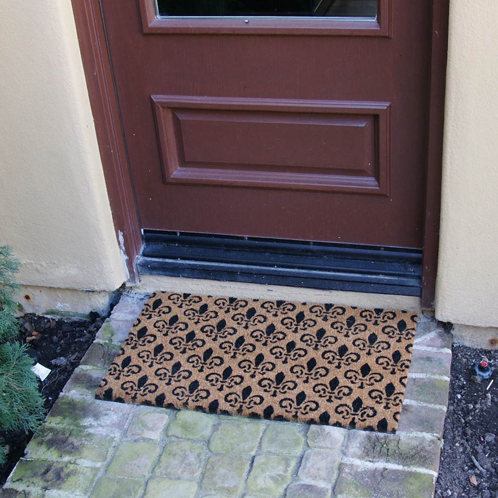 St. Germaine Fleur de Lis Door Mat, 18"x30" Traditional Doormats by RubberCal Houzz