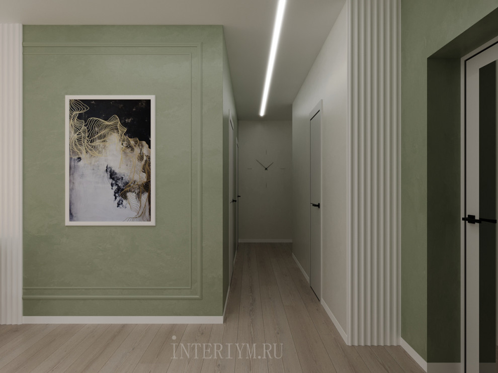 Дизайн кухни-гостиной-коридора в 2х-комнатной квартире