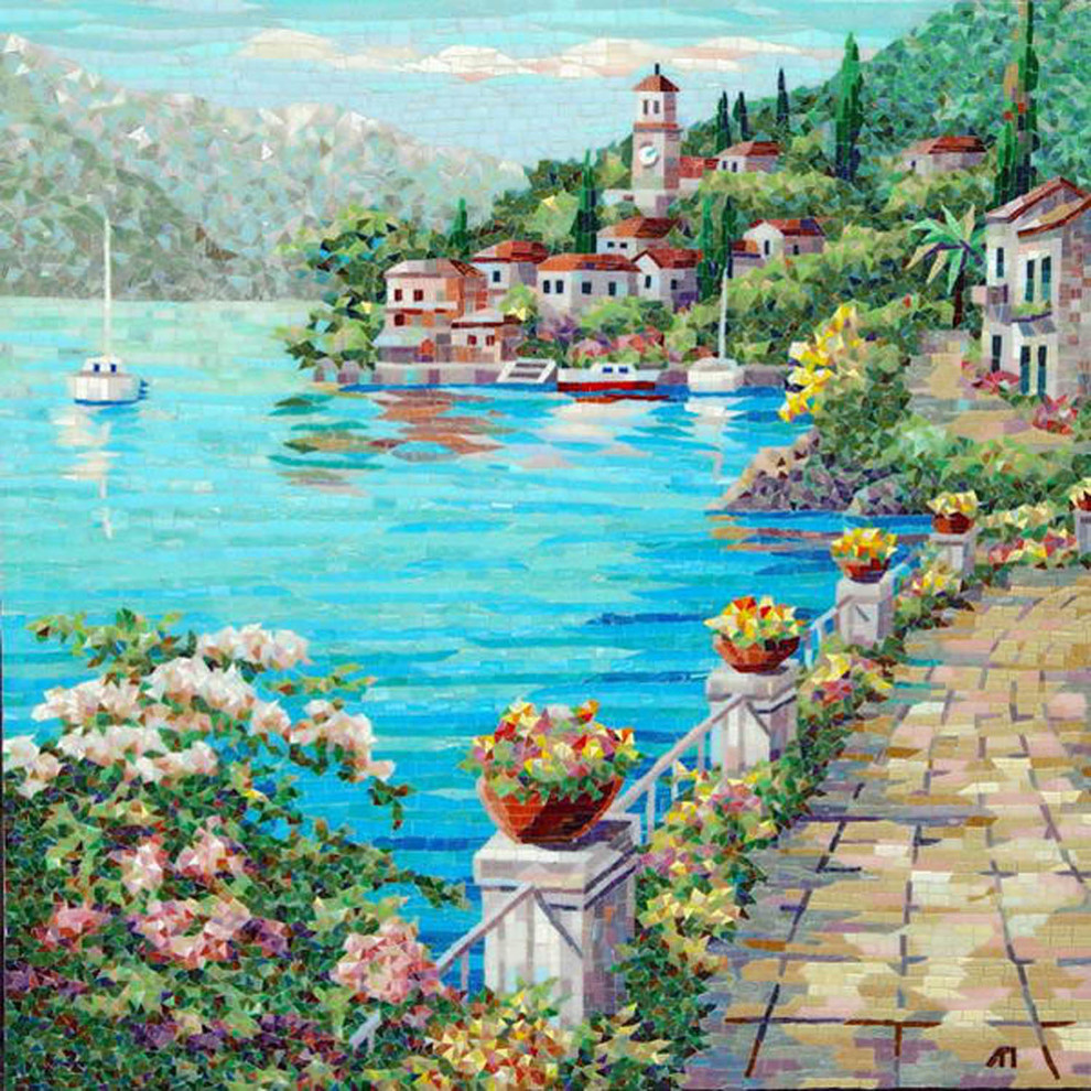 Колотое панно из мозаики - "Италия"