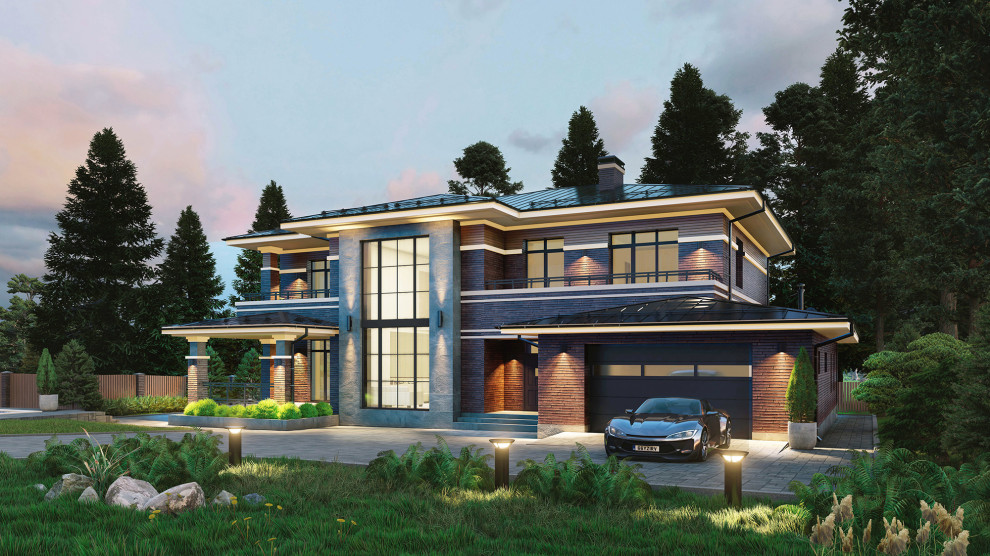 Проект дома в стиле Райта