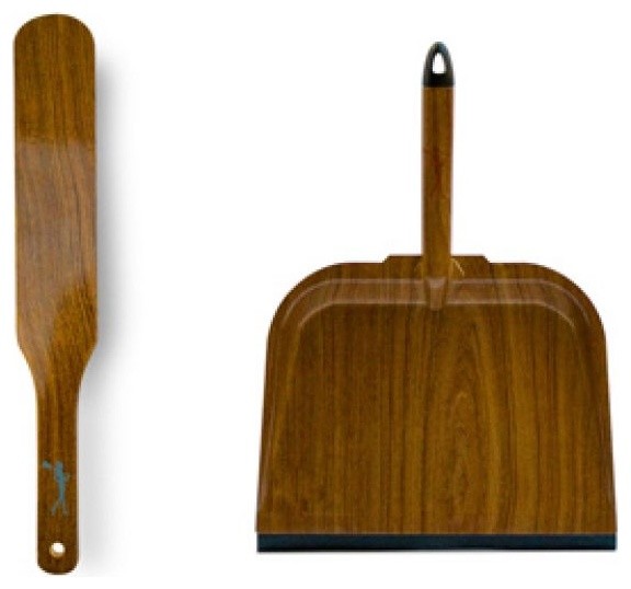 Alice Supply Co Woodgrain Dustpan & Dust Brush Cleaning Supplies