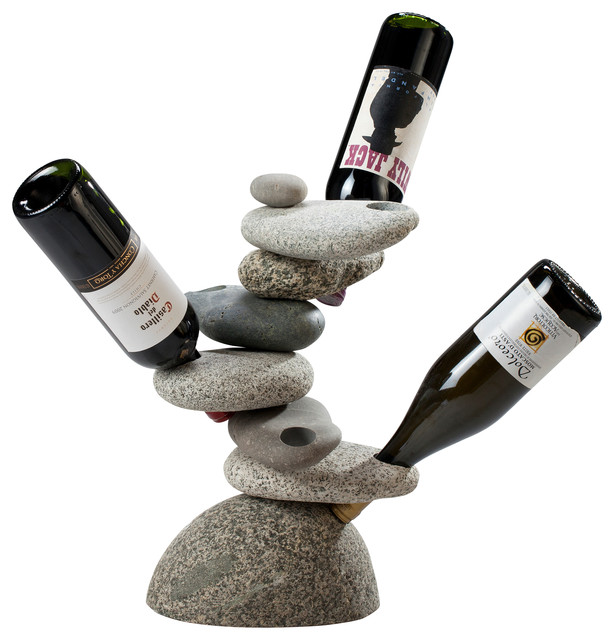 6Bottle Rock Wine Rack Beach Style Wine Racks by funky rock designs