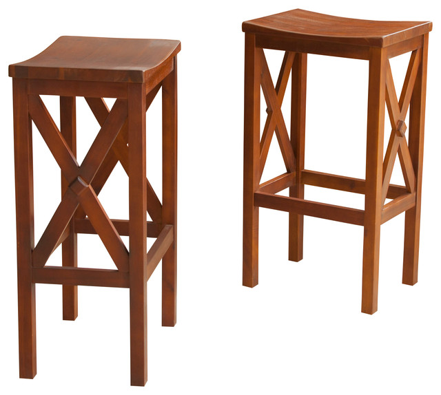 Celberry Brown Mahogany Stools Set Of 2 Craftsman Bar Celberry Brown Mahogany Stools Bar Height Set Of 2