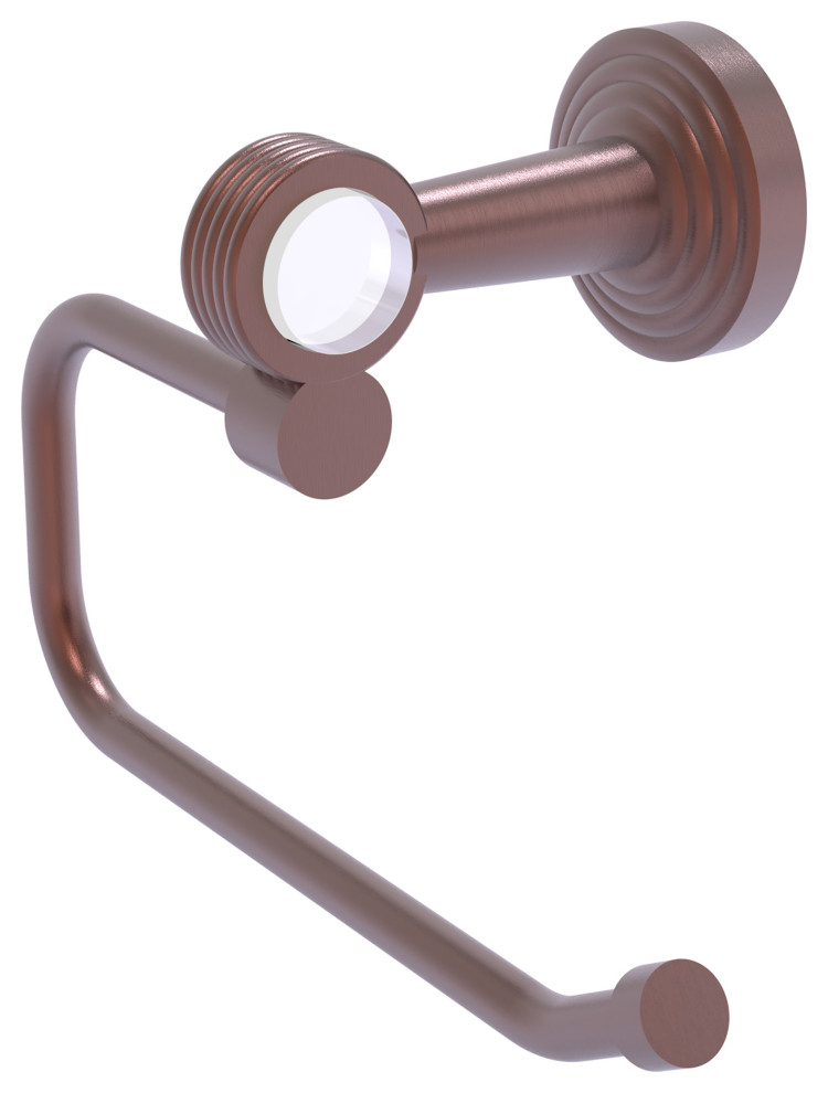 Pacific Beach Euro Style Groovy Accent Toilet Tissue Holder, Antique Copper