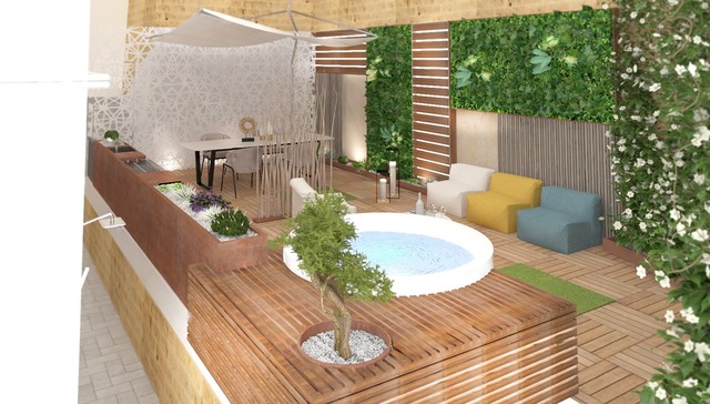 Terrazzo in stile contemporaneo contemporary-deck