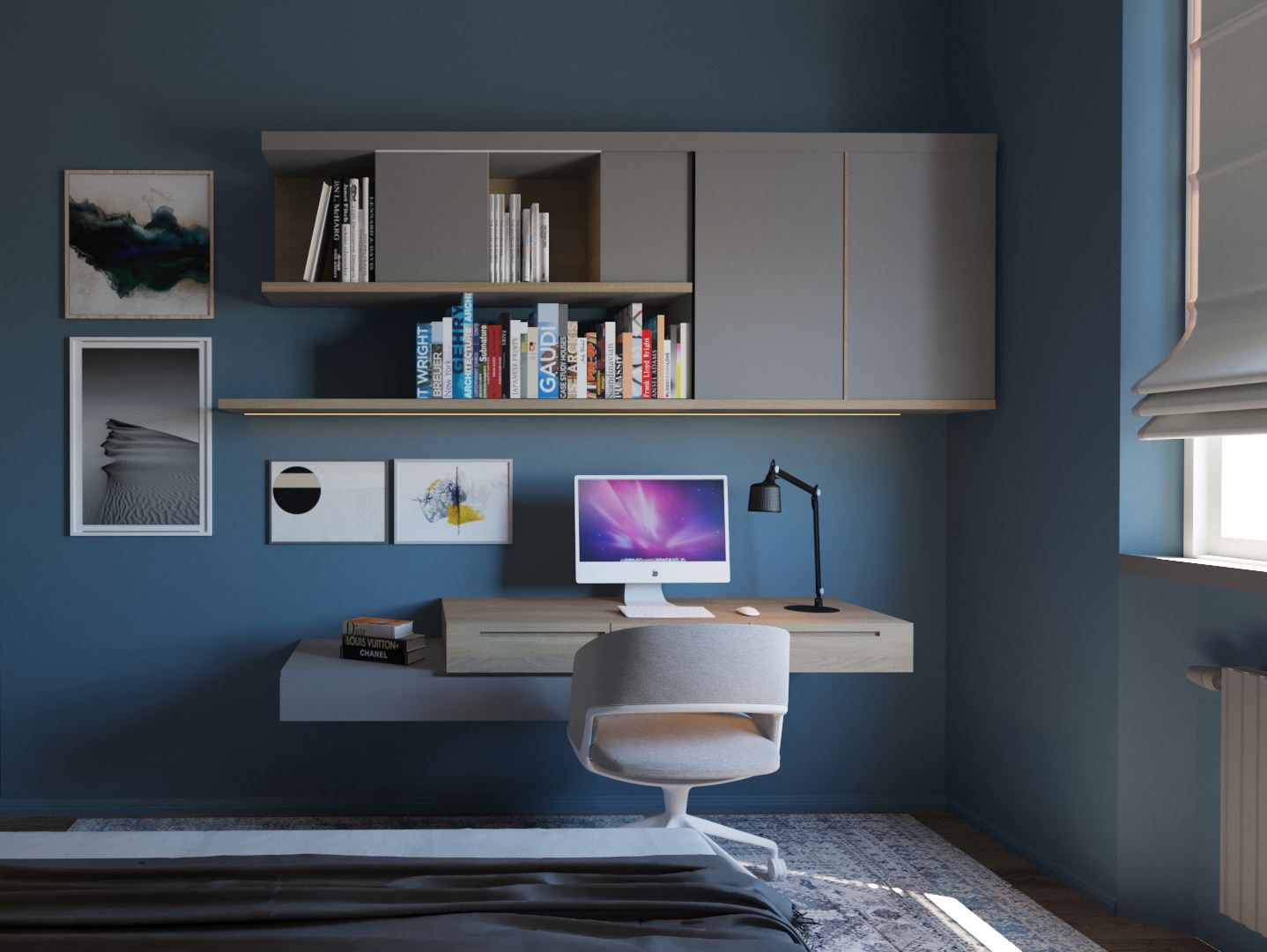 Camera da letto con studio