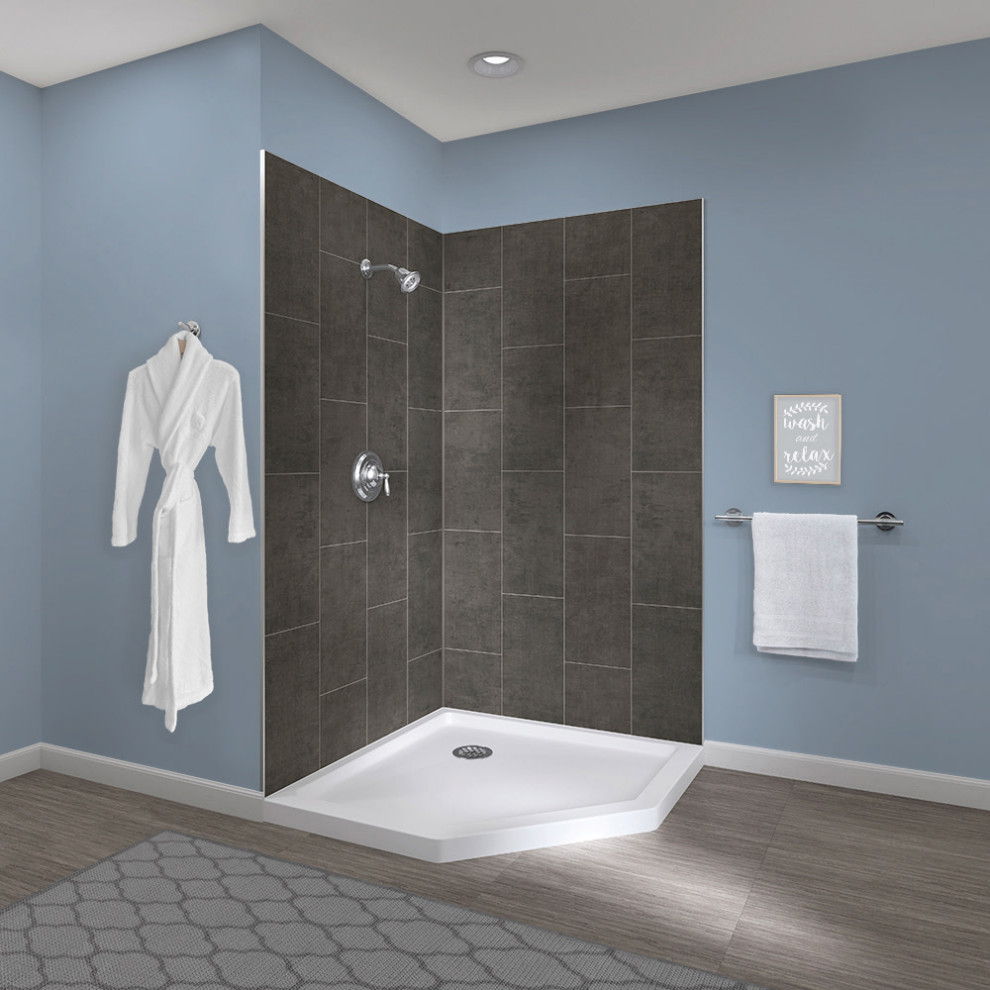 Miseno MSW784242 ReadySet 42" X 42" X 78" Two Panel Corner Shower