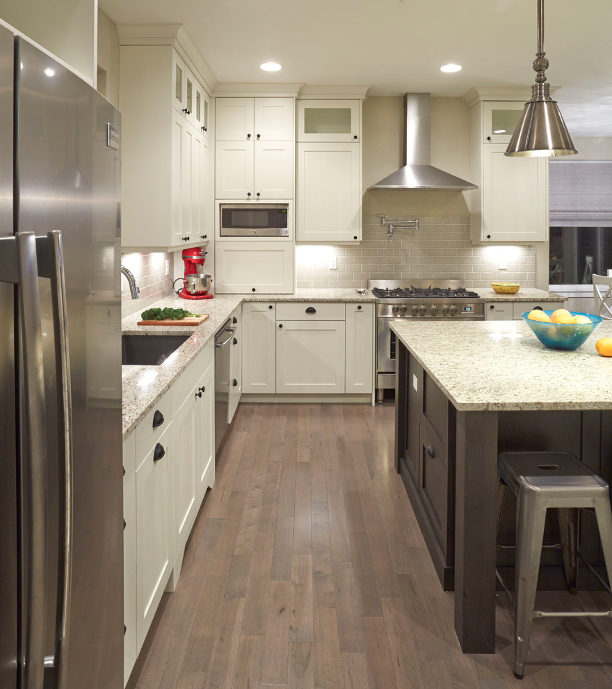 Kitchen - large transitional kitchen idea in Denver