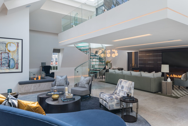 Mayfair duplex penthouse modern-living-room