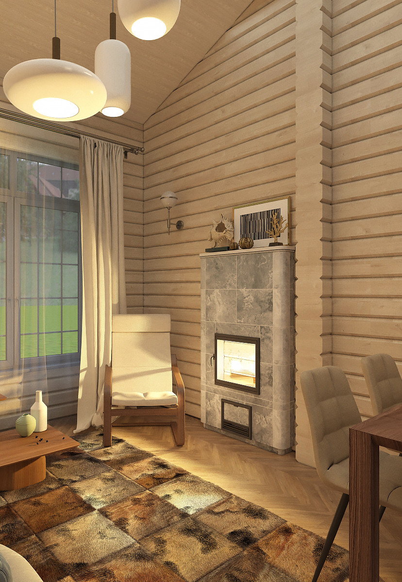 Баня из  клееного бруса в пос. Заповедник