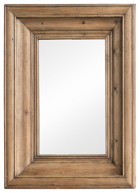 Rectangular Waxed Pine Mirror - Traditional - Wall Mirrors - by Mothology |  Houzz