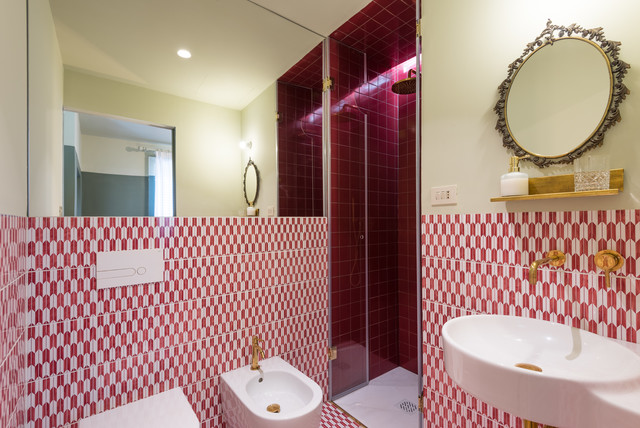Villa di pregio a Ragusa mediterran-badezimmer
