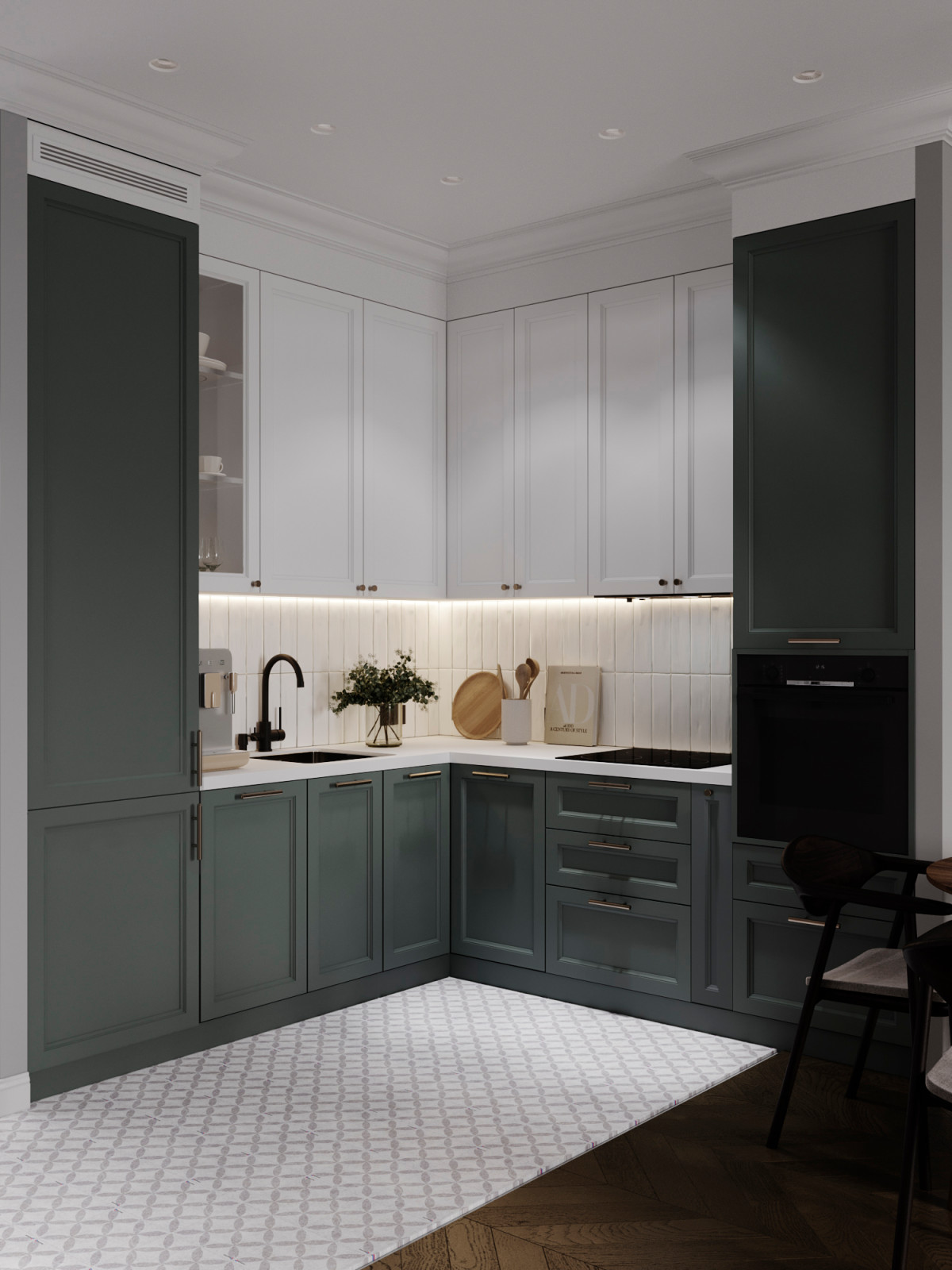 Современный mid-century в ЖК Западный Порт