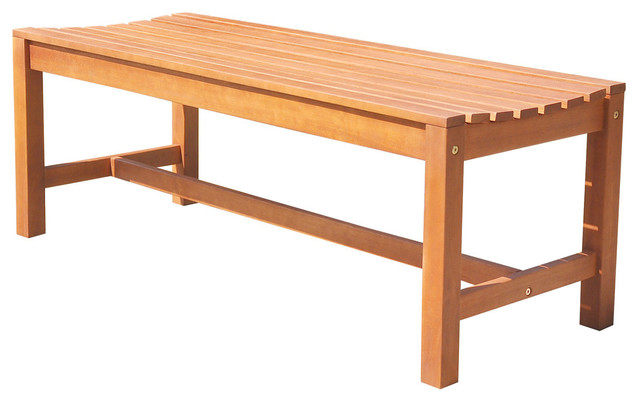 Malibu Eco Friendly 4 Backless Outdoor Hardwood Garden Bench