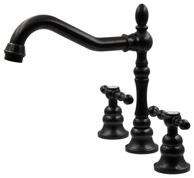 Novatto Miller Widespread 2-Handle Bathroom Faucet, Oil Rubbed Bronze