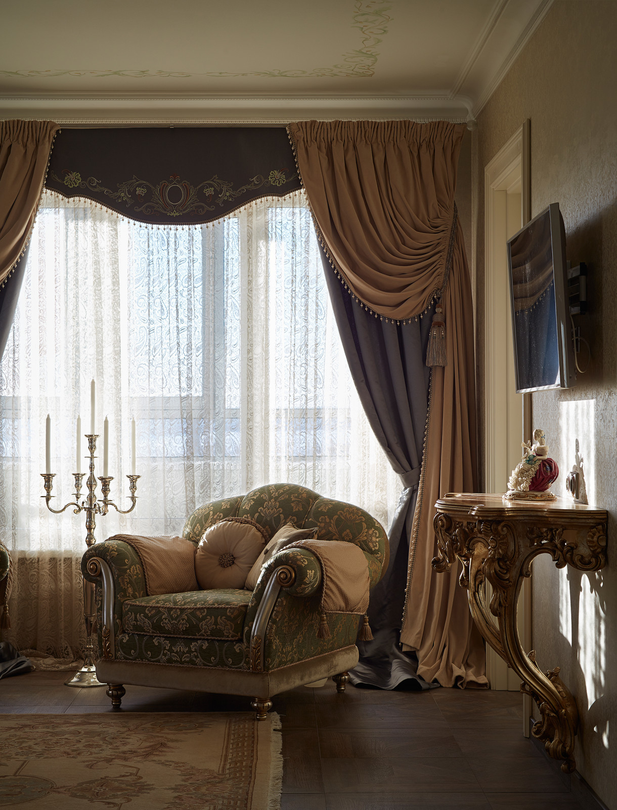 Квартира-шкатулка | The apartment is in the neoclassical style