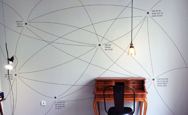 freche Wandgestaltung eclectic-living-room