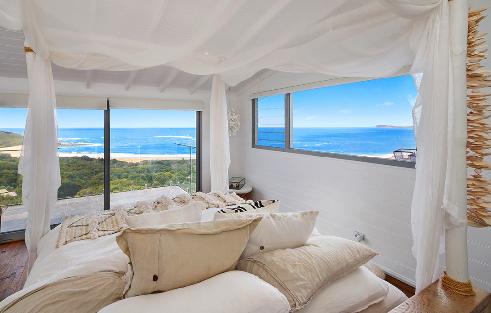 Design ideas for a contemporary bedroom in Central Coast.