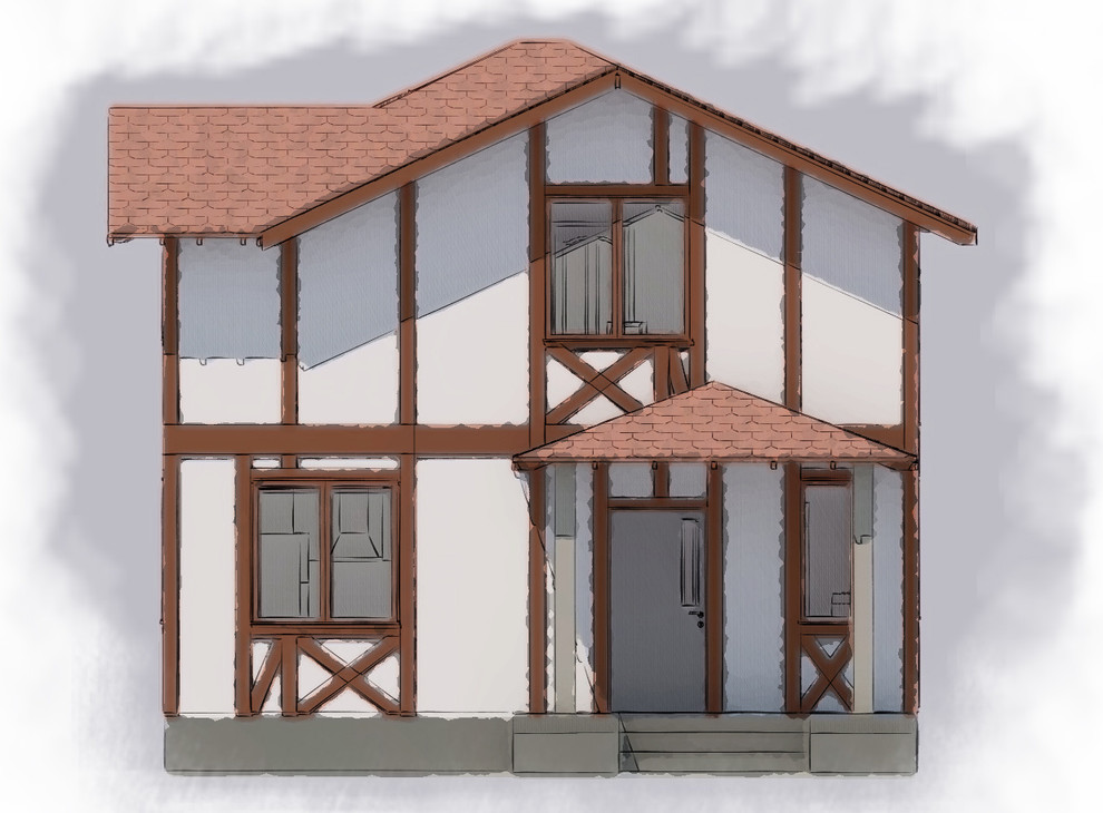 Каркасный дом в фахверковом стиле