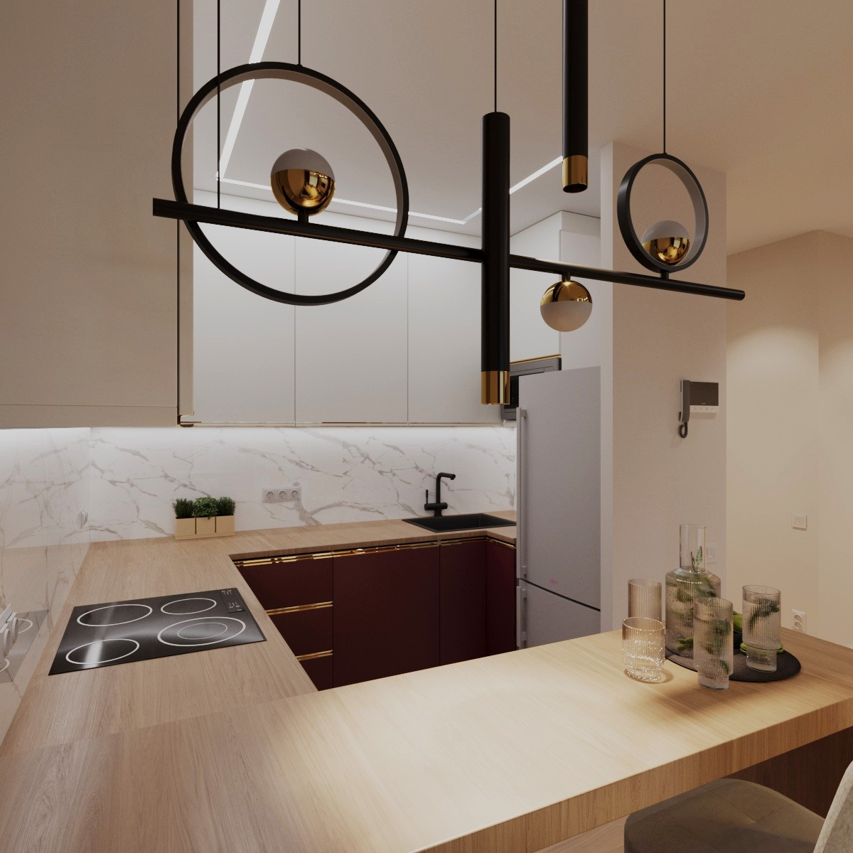 Семейная гармония: тёплый интерьер с яркими акцентами