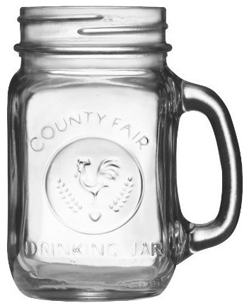 16-1/2oz. Coutry Fair Drinking Jar Clear (12)