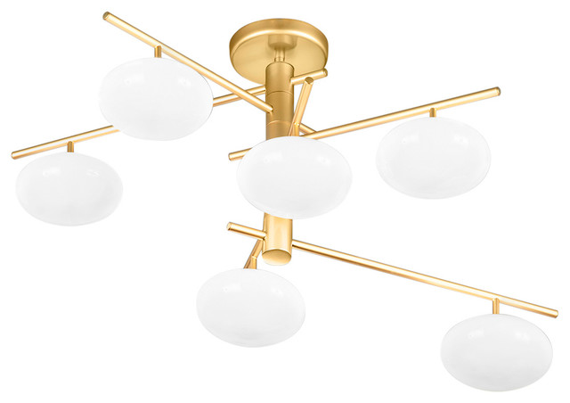 Metal Lux Dolce Gold 6-Light Chandelier
