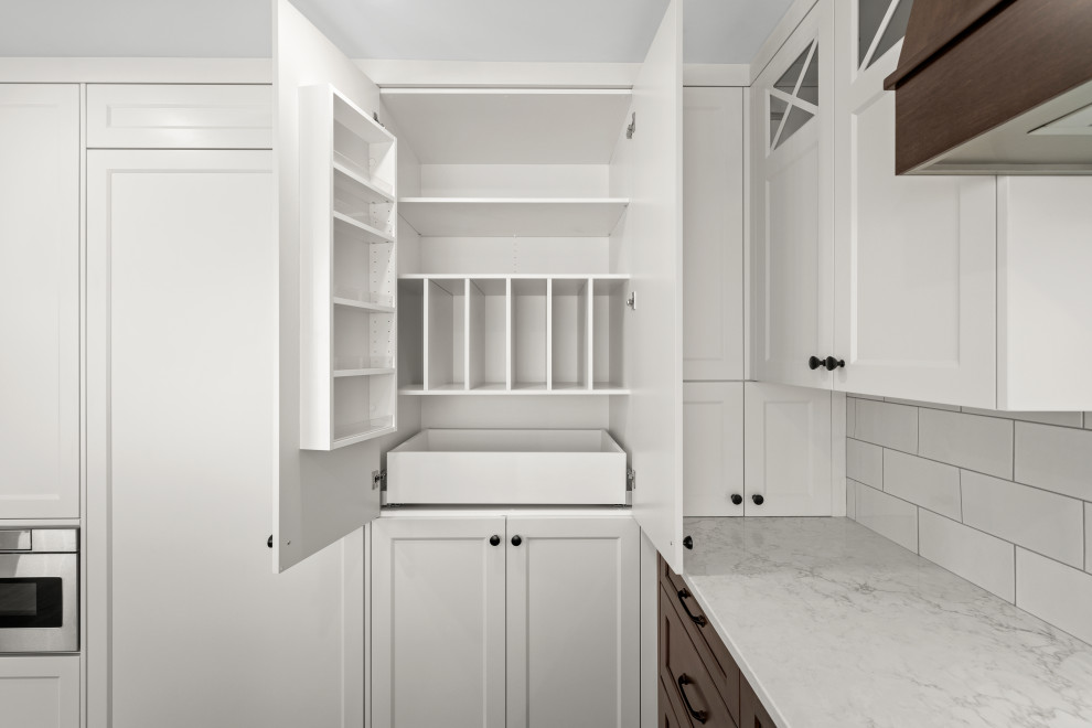Inspiration for a transitional home design remodel in Calgary