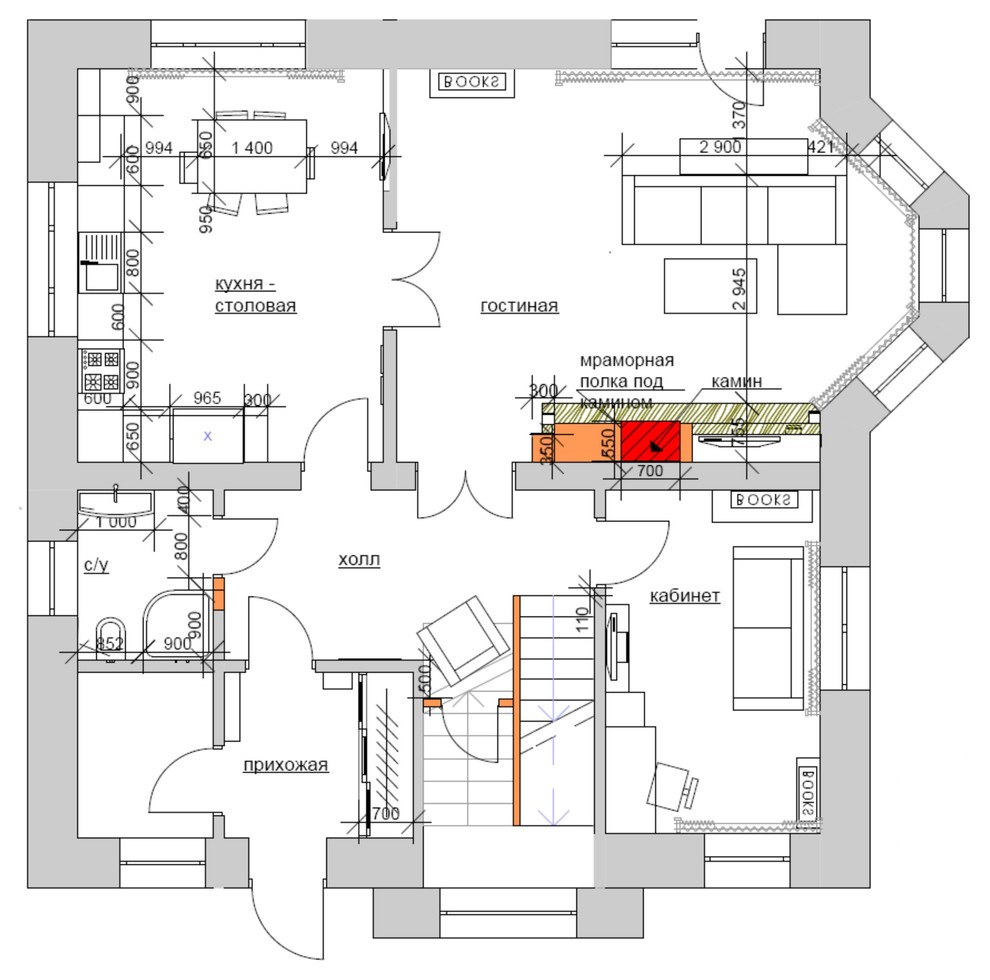 Яркий дом в пригороде. 2016г.