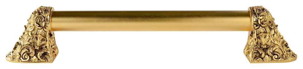 Acanthus Appliance Pull, 24k Satin Gold, 16", Plain